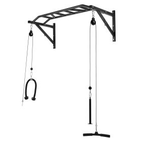 VEVOR Pull Up Bar, Multi-Grip Wall Mounted Pull Ups, 50 in Width Multifunctional Chin Up Training Station