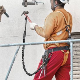 5 Pack Tool Lanyard Fall Protection Tools Leash With Screw Lock Carabiner (Option: Black)