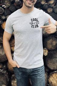 Cool Uncle Club Tee (Color: Heather Gray, size: M)
