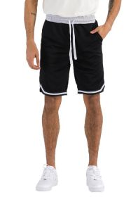 Solid Athletic Basketball Sports Shorts (Color: AQUA, size: 2XL)